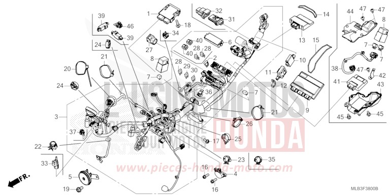 KABELBAUM von Hornet 750 GLINT WAVE BLUE METALLIC (B197) von 2025